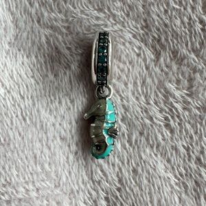 Authentic Pandora Silver toropicql seahorse dangle charm